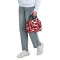 thumbnail image 6 of KLL Christmas Holiday Pinecone Print Insulated Lunch Bag Women, Reusable Cute Tote Lunch Box for Adult & Men, Leakproof Cooler Lunch Bags for Work Office Travel Picnic, 6 of 6