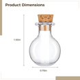 thumbnail image 4 of Mini botellas de vidrio con corcho, paquete de 100, colgante de botella de deseos redondo y plano de 1 ml, viales pequeños transparentes para manualidades, adornos de perfume, accesorios de teléfono p, 4 of 5