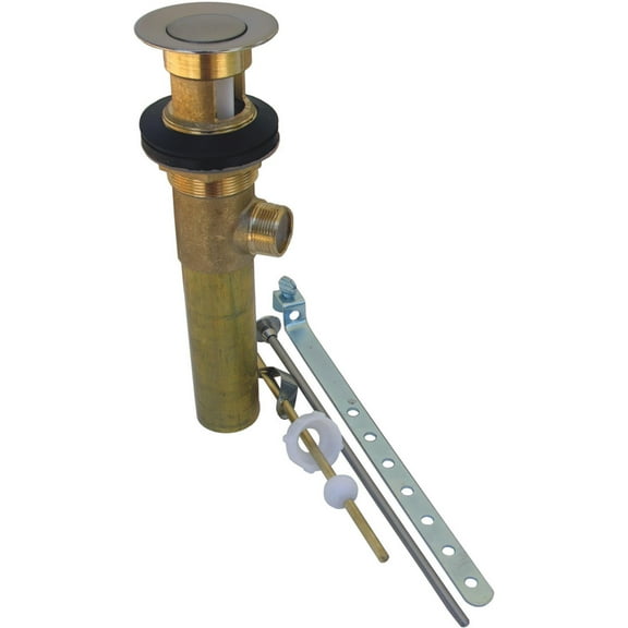 Larsen Supply Pop-Up Assembly Satin Nickel Brass - Bathroom Sink Drain - 1-1/4 In.