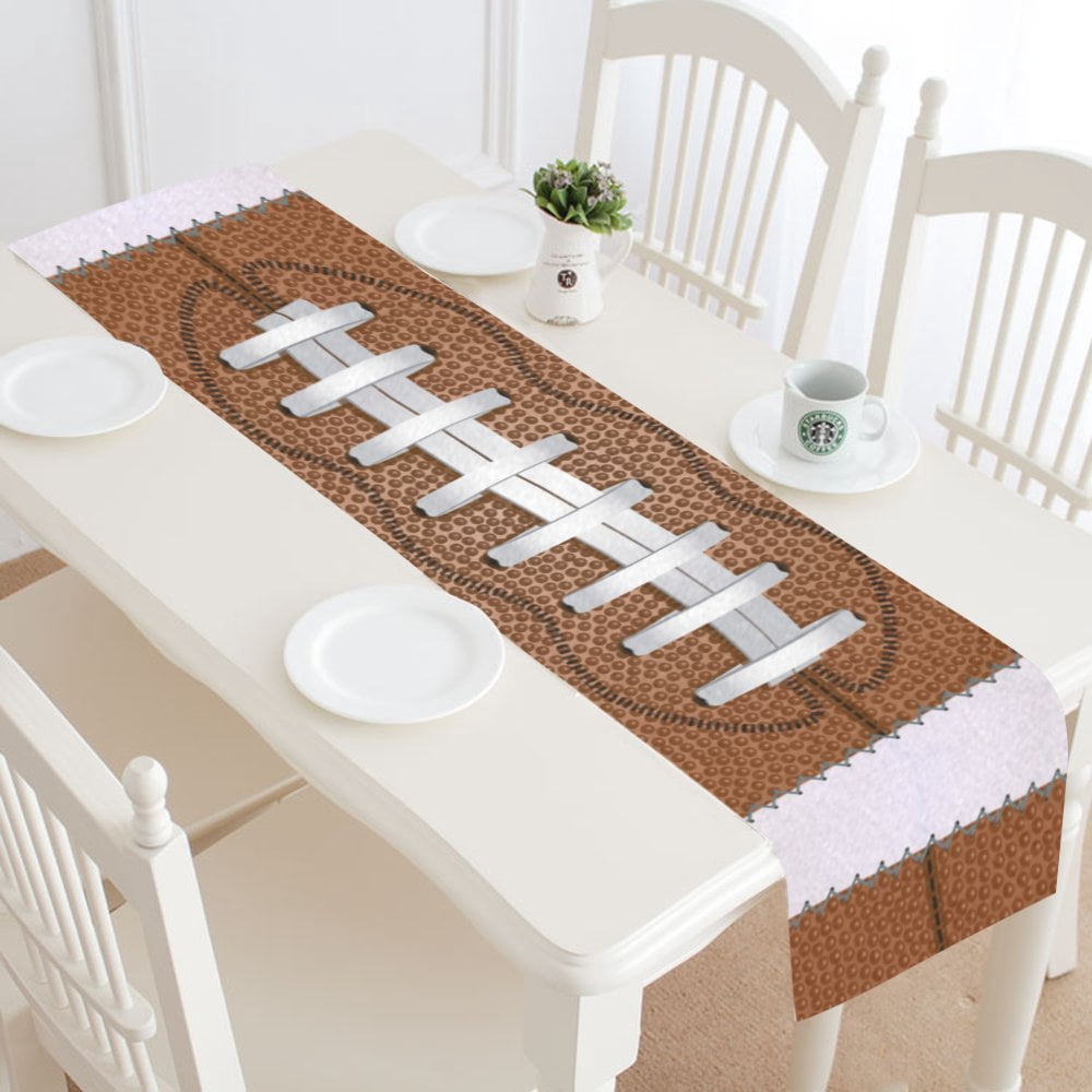 MYPOP American Football Ball Laces Table Runner Placemat 16x72 inches