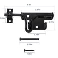 Lock Rusted Dark Shed WellMade Heavy Duty Sliding Bolt Gate Latch, Black Steel Door Lock with ...