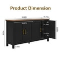 thumbnail image 3 of CBJCBJ 58” Modern Sideboard Buffet Cabinet, Living Room Accent Cabinet with Storage, for Kitchen,Black, 3 of 6