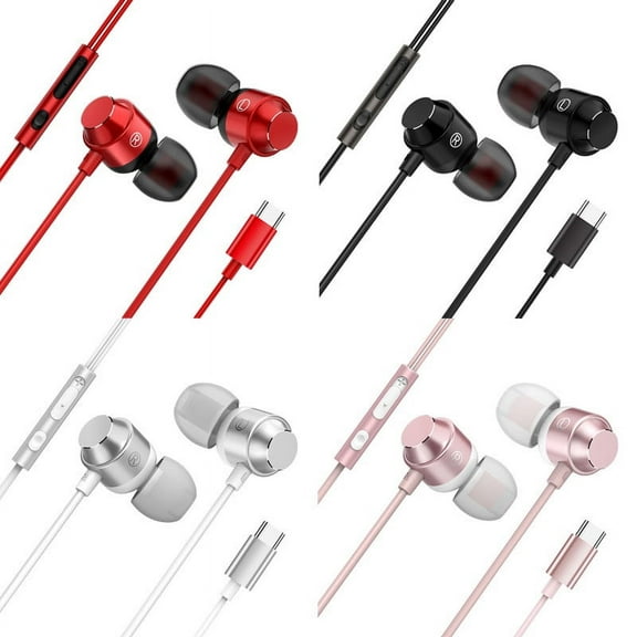 Viflosae Headphones for School Type-C USB-C In-Ear Earphone Headset Headphone Earbuds Wth Wire-controlled Mic Kids Headphones for School