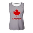 thumbnail image 4 of Hpapadks Womens Tankini Tops Canada Day Print Sleeveless Shirt Tops Crew Neck Basic Tanks Camisole Tops for Women Grey L, 4 of 4