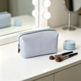 thumbnail image 4 of Woven Cosmetic Pouch, Travel Wash Bag, Makeup Brush Organizer, Spacious Zipper Interior and Lightweight Compact Size for Travel Luggage, Home Vanity, and Gym Locker., 4 of 8
