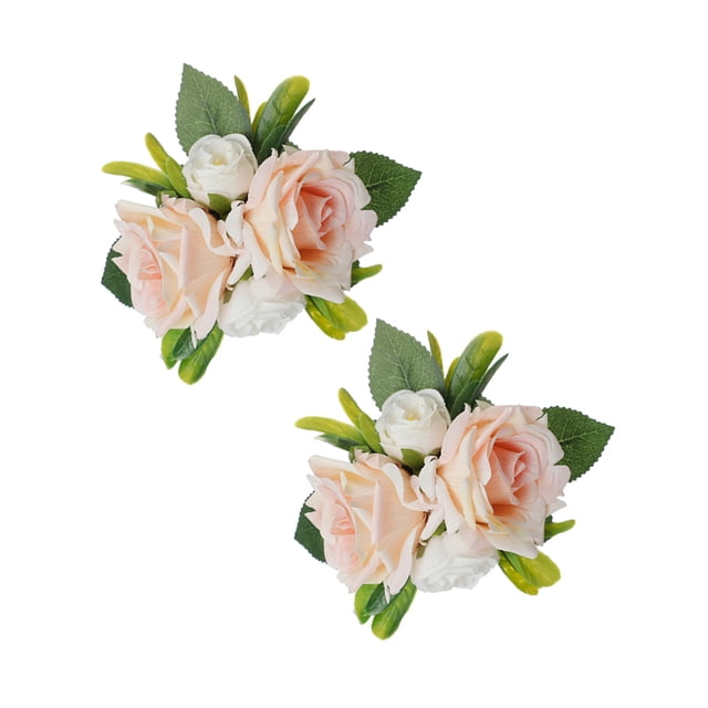 Moyic 2 piezas decoración de pastel de boda rosa hojas verdes planta fiesta cuatro Type3 NO3