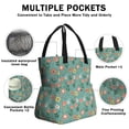 thumbnail image 3 of Pioneer Flower Floral Print Pattern Drawstring Lunch Bag Women - Drawstring Lunch Bag Insulated for Work Office - Stain-Resistant Large Lunchbags for Women with Multi-Pockets, 3 of 6