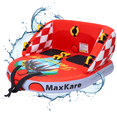 thumbnail image 1 of Towable Tube for Boating with Dual Tow Points, Inflatable Tube for Waterskiing, 1-2 Riders, Max 450lbs, Rapid Inflation, Anti-Slip EVA Pad, Red, 1 of 10
