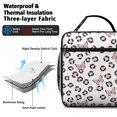 thumbnail image 4 of Butterfly and Leopard Pink Pattern Insulated Lunch Bag Teens,Lunch Box for Men Women for Work,Picnic or Travel,10.2x9.5x4.3 Inches,8 Can Capacity, 4 of 6