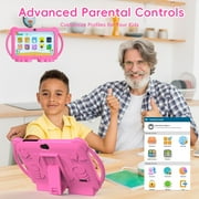 2024 Kids Tablet, 7 inch Android 12 Tablet for Kids, 4GB+32GB ROM+1TB Expand Pink