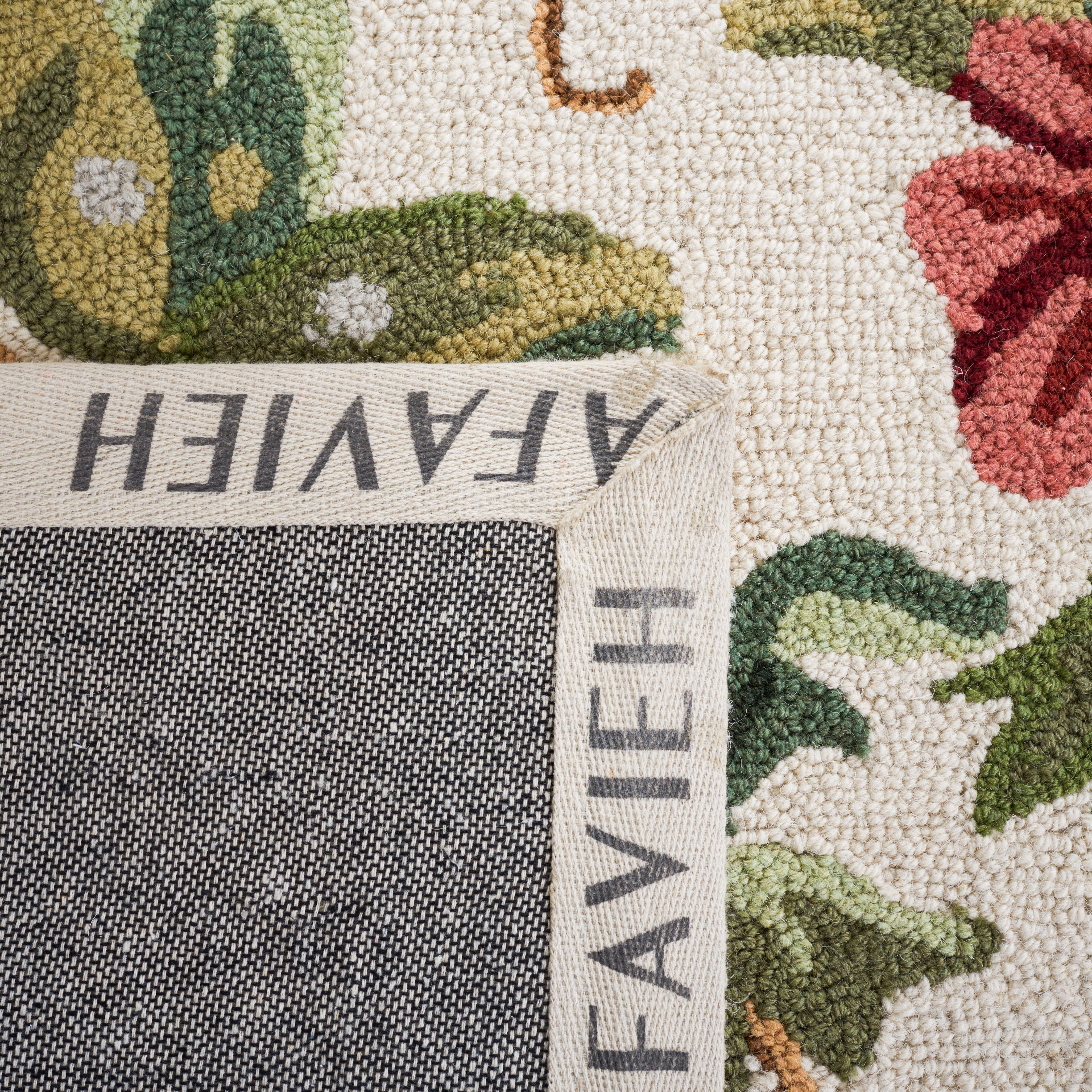 Safavieh Chelsea Gisselle Bordered Wool Area Rug, Ivory, 5' x 5' Square