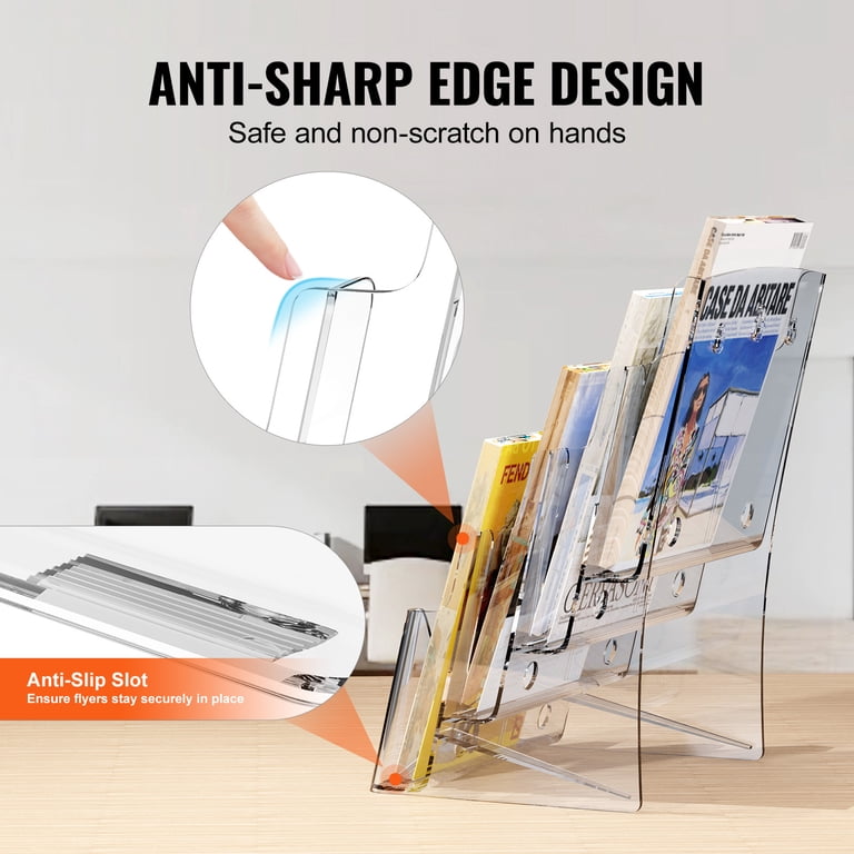 KFFKFF Acrylic Pamphlet Holder, 4-Level, 8.5x11" photo 5