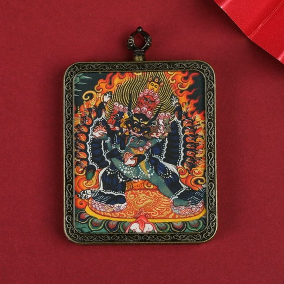 Tibetan Pendant Ethnic Necklace Handmade Alloy Amulet Cultural Jewelry Accessory for Men and Women