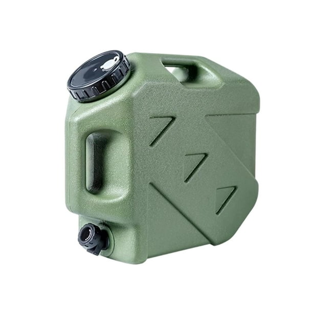 Contenedor de agua con grifo, barril de 15 l, gran capacidad, para transportar agua potable. Verde