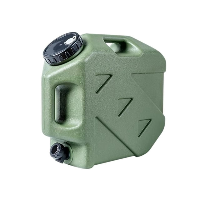 Contenedor de agua con grifo, barril de 15 l, gran capacidad, para transportar agua potable. Verde