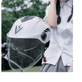 thumbnail image 3 of Casco Motocicleta Abierto 3/4 Visera Doble Hd Abatible Xtellar blanco, 3 of 3
