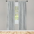 thumbnail image 3 of Ambesonne Grey and White Curtains, Floral Inspired, Pair of 28"x84", Grey, 3 of 5