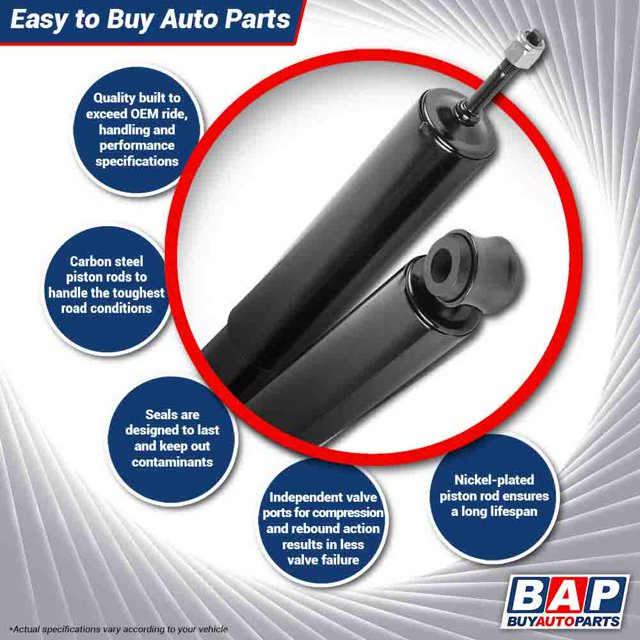 Pair Of PM AUTO Rear Shock Absorbers For 2005-2010 Jeep Grand Cherokee - Limited Lifetime Warranty