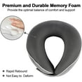 thumbnail image 2 of AYhome Travel Pillow, Memory Foam Neck Pillow for Travel, Soft Neck Support Pillow, Quick Pack Flight Pillow for Airplane, Train, Car, Office Sleeping Rest (Dark Grey), 2 of 7