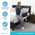 thumbnail image 6 of Stander 30inch Safety Bed Rail with Padded Pouch, Folding Guardrail for Adults, Seniors, and Elderly, Bedside Stand Assist Bar, Fits King, Queen, Full, and Twin Beds, ASTM Safety Approved Bedrail, 6 of 8