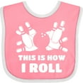 thumbnail image 3 of Inktastic How I Roll Bowling Boys or Girls Baby Bib, 3 of 4