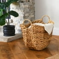 thumbnail image 6 of ML-4002 Tall Water Hyacinth Wicker Basket with Handles | Natural, Brown, Natural, 6 of 8
