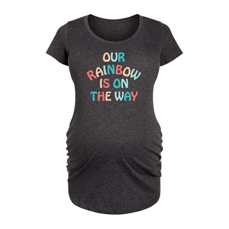 

Bloom Maternity - Our Rainbow Is On The Way - Maternity Scoop Neck T-Shirt