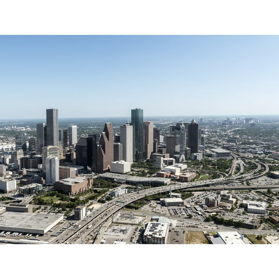 Highsmith Houston Texas City Skyline Photo Extra Large XL Wall Art Poster Print