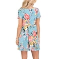 thumbnail image 4 of Vestido corto floral Zulema para mujer Azul m, 4 of 8