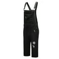 thumbnail image 2 of Zmoon Men's Denim Ripped Shorts Overalls, 2 of 9