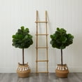 thumbnail image 3 of Nearly Natural 4ft. Artificial Fiddle Leaf Fig Tree with Handmade Jute & Cotton Basket with Tassels DIY KIT (Set of 2), Green, 3 of 3