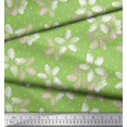 thumbnail image 3 of Soimoi Green Modal Satin Fabric Dot & Floral Decor Fabric Printed BTY 42 Inch Wide, 3 of 3