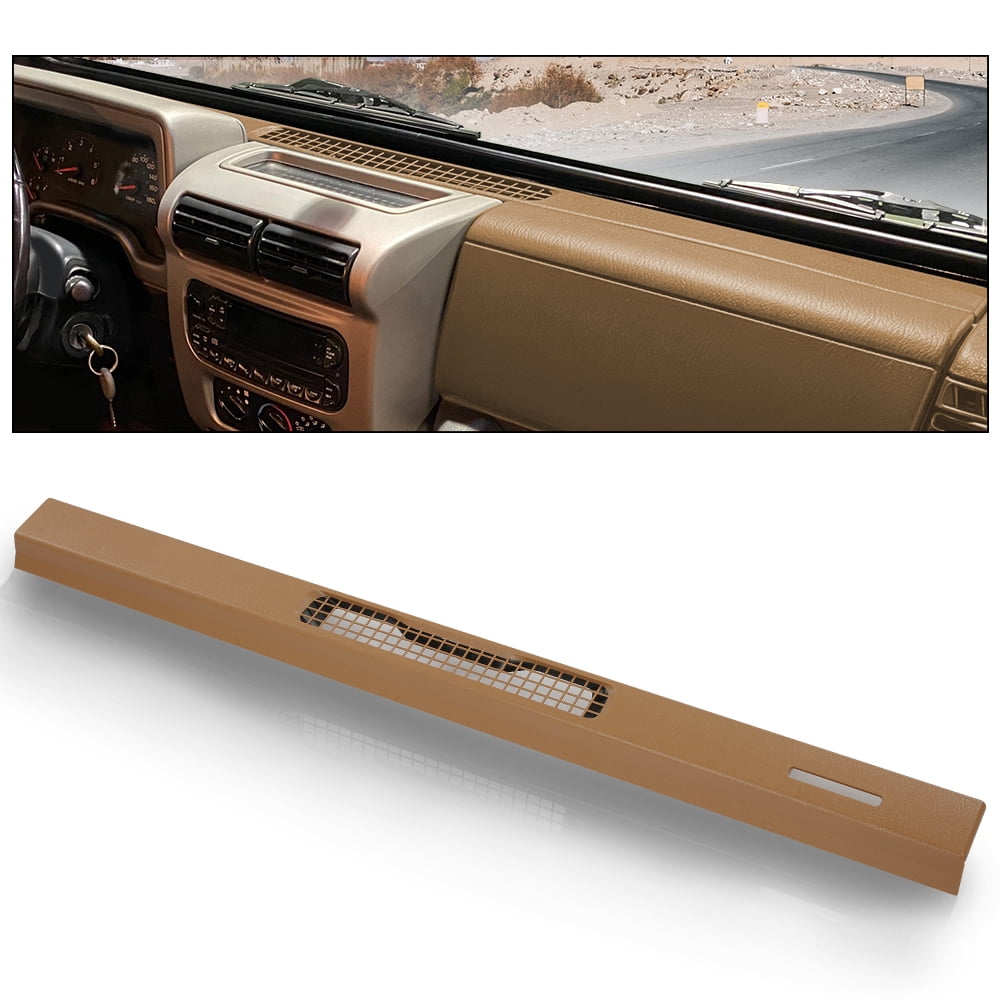 PIT66 Dash Top Cover Defrost Vent Bezel Trim Yellow  Fit for Wrangler TJ Jeep 1997-2006 55037036