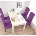 thumbnail image 4 of Skksst Waterproof Slipcover PU Leather Solid Dining Chair Seat Protector Cover,Purple, Set of 2, 4 of 7