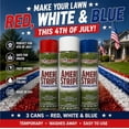 thumbnail image 2 of Ameri-Stripe Red/White/Blue Outdoor Eco-Friendly Grass Field Marking Paint - 3 Cans, 18 oz. Each - Water Based - Memorial Day/4th of July - Great for Yards and Stencils, 2 of 4