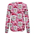 thumbnail image 7 of Fartey Plus Size Women Christmas Shirts Fall Winter Long Sleeve Sweatshirts Funny Xmas Print Crewneck Pullover Tops Loose Casual Holiday Blouses, 7 of 7
