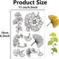 thumbnail image 2 of Sellos transparentes de silicona reutilizables con diseño de hojas de ginkgo, primavera y otoño., 2 of 9