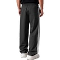 thumbnail image 4 of Domuza Men's Track Pants Warm-up Sweatpants Open Hem Tracksuit Bottoms for Gym Athletic Workout Black 2XL, 4 of 4