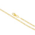 thumbnail image 2 of 10K Yellow Gold Figaro Chain Necklace for Men and Women â€“ Measures 2 mm Thick and 18 Inches Length, 2 of 7