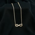 thumbnail image 3 of Rose Jewels Lab Grown Diamond Infinity Necklace with Heart - Certified Pave Diamond Necklace for Valentines Day, 10K Yellow Gold, 3 of 8