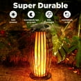 thumbnail image 4 of Solar Floor Lamp Outdoor - Waterproof Rattan Design with Flickering Flame Effect - Auto On/Off Solar Light for Patio, Garden, Porch & Yard Decor, 4 of 8