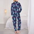 thumbnail image 6 of Wukai Silhouette Cats Print Women's Pajama Set - Soft Long Sleeve Sleepwear for Comfort and Style-XX-Large, 6 of 9