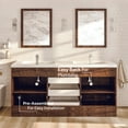thumbnail image 2 of Eviva Lugano 72" Rosewood Modern Bathroom Vanity with White Integrated Acrylic Double Sink, 2 of 7