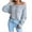 Gray, variant on Fesfesfes Women Sweaters Casual Solid Color Casual Loose Long Sleeve Sweater or