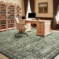 thumbnail image 6 of Reepow 8x10 Area Rugs for Living Room Washable Large Boho Green Carpet Vintage Floral Low Pile Indoor Soft Rugs for Bedroom Dining Room Home Office, 6 of 10