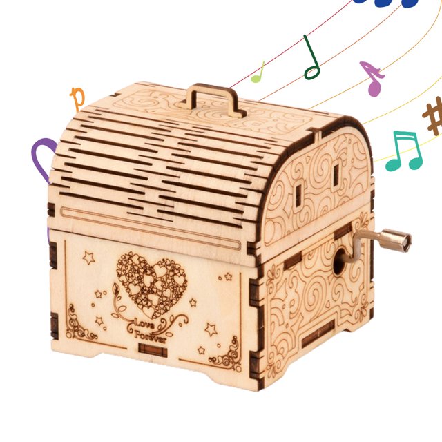 Rompecabezas de madera 3D caja de música clásica decoración del hogar juguetes educativos de madera duraderos portátiles para niños