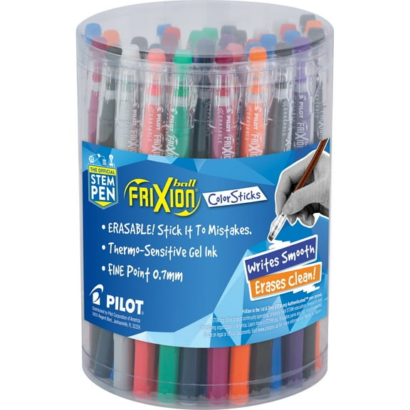 Pilot Frixion Colorsticks Erasable Gel Pens, Fine Point, Assorted Ink Colors, 36 Count