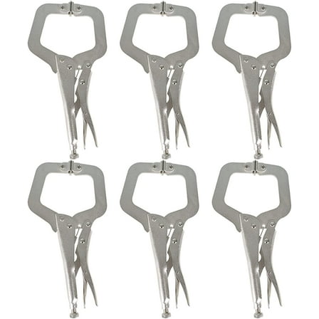 waltyotur Locking Clamps 11 Inch C-Clamps for Craftsman Home Workshop Welding Vise Tools 6 Pieces