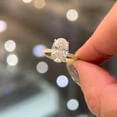 thumbnail image 2 of KANISHKAGEMS&JEWELS 2 Carat Oval Cut Moissanite Engagement Ring Hidden Halo Proposal Ring Yellow Gold Plated Women Jewelry Birthday Gift For Sister, 2 of 5