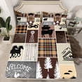 thumbnail image 2 of Manfei Rustic Farmhouse Cabin Queen Sheet Sets,Farm Animal Horse Flat Sheet,Old Barn Door Queen Fitted Sheet For Boye Kids,Ultra Soft Home Decor,4 Pieces, 2 of 7